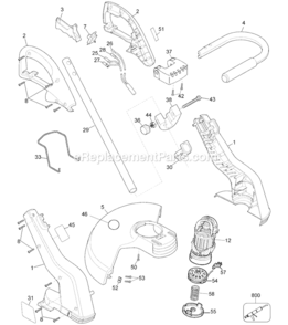 Page A Diagram and Parts List for GH400 Type 3 Black and Decker Trimmer